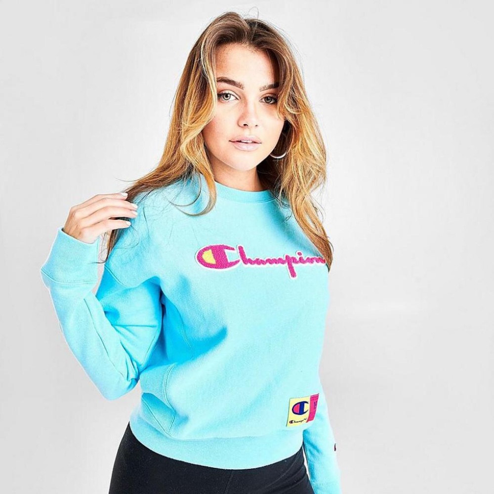 Champion Reverse Weave Neon Crewneck Sweatshirt
